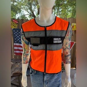 Vintage Harley Davidson Reflect Embroidered Vest Size S-L